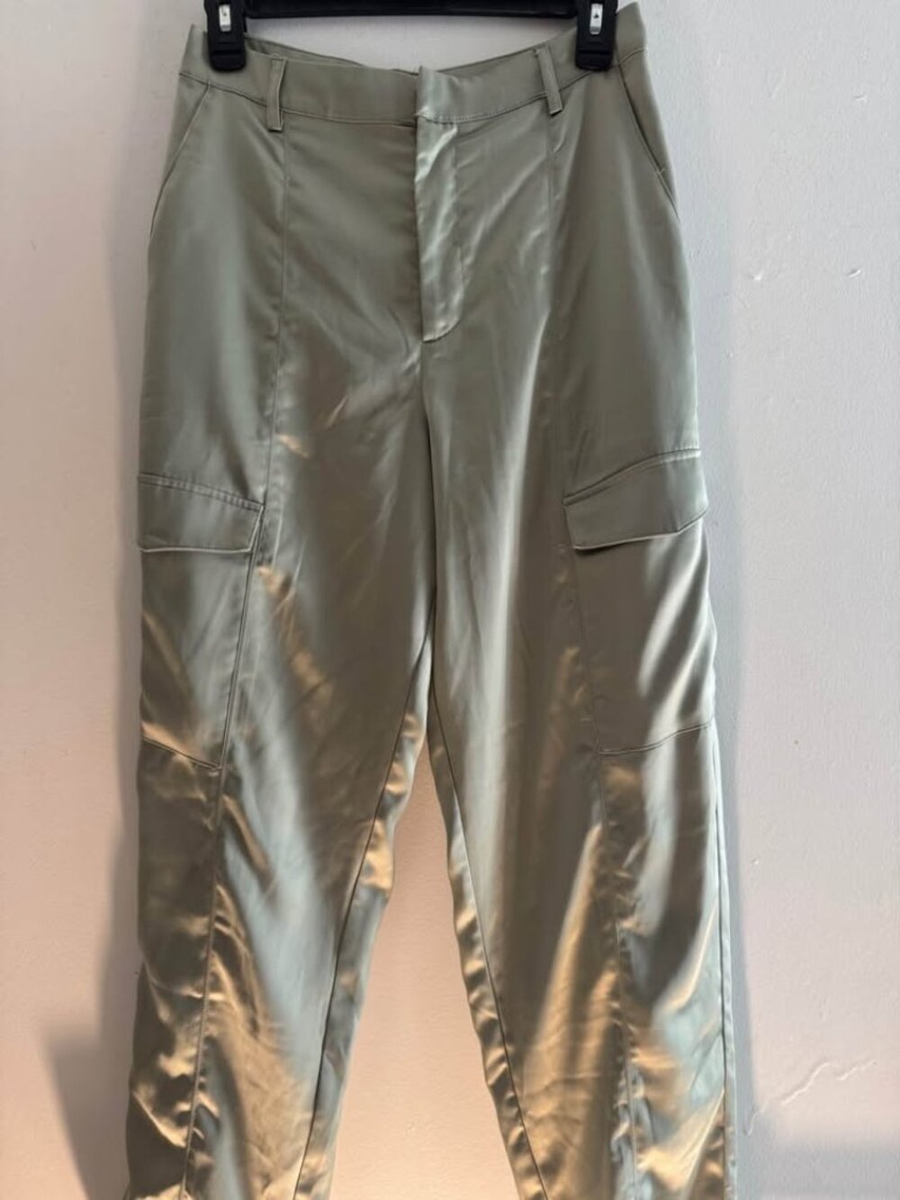 House of Harlow 1960  Greenish Satin Pants Size 4